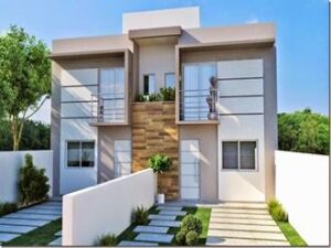 fachadas de casas pequenas duplex